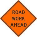 National Marker Co NMC Traffic Sign, Roadwork Ahead Sign, 30in X 30in, Orange TM229K